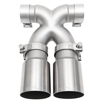 Soul Performance® - Round Straight Cut Bolt-On Single-Wall Signature Satin X-Pipe Exhaust Tips