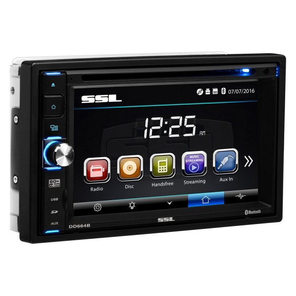 Sound Storm Lab® - 6.2" Touchscreen Display Double DIN Multimedia DVD Receiver with Bluetooth, Rear Camera Connectivity, Steering Wheel Control