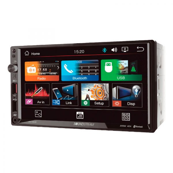 Soundstream® - 7" Touchscreen Display Double DIN Digital Media Receiver with Bluetooth