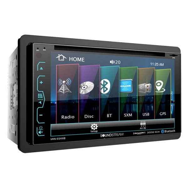 Soundstream® - 6.2" Touchscreen Display Double DIN Multimedia DVD Receiver with Bluetooth, Android Auto, SiriusXM Ready