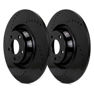SP Performance® - Cross Drilled 1-Piece Rear Brake Rotors