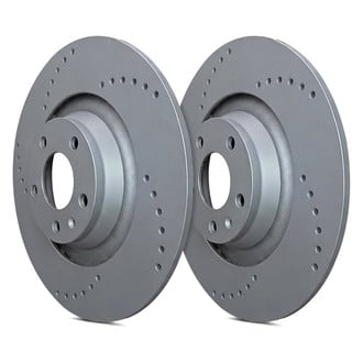 SP Performance® - Cross Drilled 1-Piece Front Brake Rotors