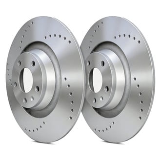 SP Performance® - Cross Drilled 1-Piece Rear Brake Rotors