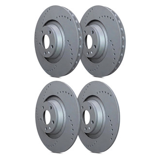 SP Performance® - Cross Drilled 1-Piece Brake Rotors