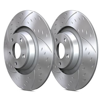 SP Performance® - Diamond Slot™ Dimpled and Slotted 1-Piece Brake Rotors