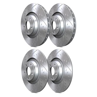 SP Performance® - Diamond Slot™ Dimpled and Slotted 1-Piece Brake Rotors