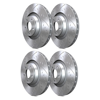 SP Performance® - Diamond Slot™ Dimpled and Slotted 1-Piece Brake Rotors