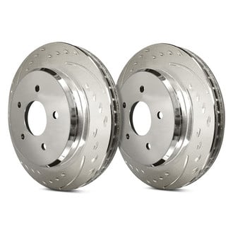 SP Performance® - Diamond Slot™ Dimpled and Slotted 1-Piece Brake Rotors