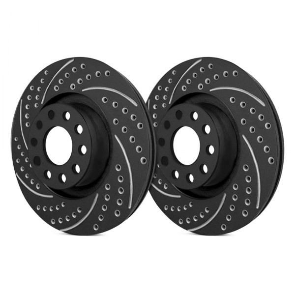  SP Performance® - Double Drilled and Slotted 1-Piece Front Brake Rotors - Before Use