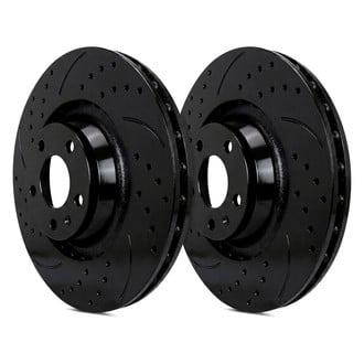 SP Performance® - Double Double Drilled & Slotted 1-Piece Brake Rotors