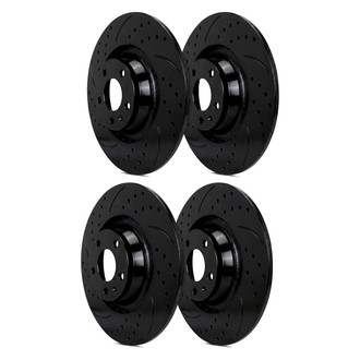 SP Performance® - Double Double Drilled & Slotted 1-Piece Brake Rotors