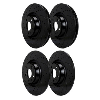 SP Performance® - Double Double Drilled & Slotted 1-Piece Brake Rotors