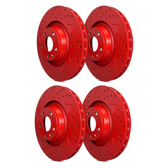 SP Performance® - Double Double Drilled & Slotted 1-Piece Brake Rotors