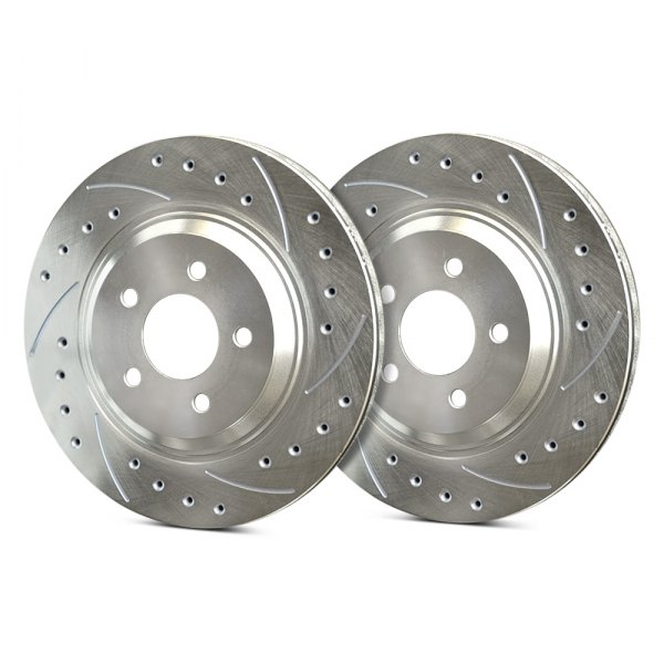  SP Performance® - Drilled and Slotted 1-Piece Front Brake Rotors - Before Use