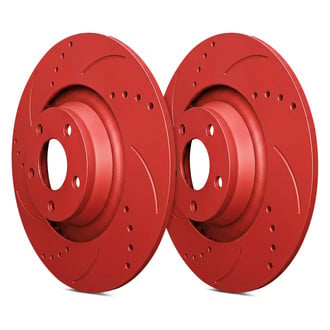SP Performance® - Drilled and Slotted 1-Piece Rear Brake Rotors