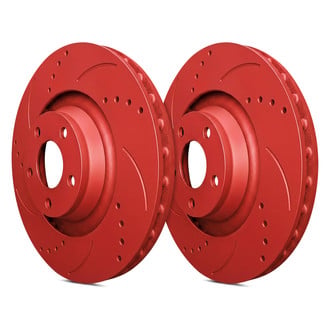 SP Performance® - Drilled and Slotted 1-Piece Front Brake Rotors