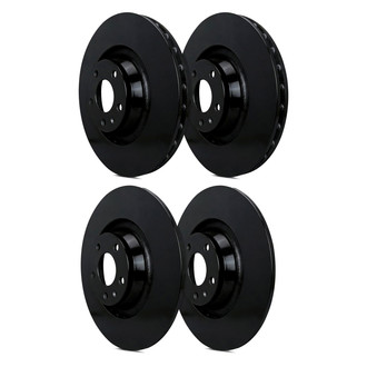 SP Performance® - Premium Plain 1-Piece Front and Rear Brake Rotor Set