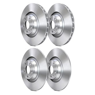 SP Performance® - Premium Plain 1-Piece Front and Rear Brake Rotor Set