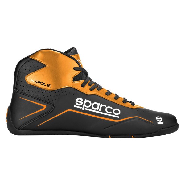 Sparco® - K-Pole Series Black/Orange Fluo 34 Kart Racing Boots