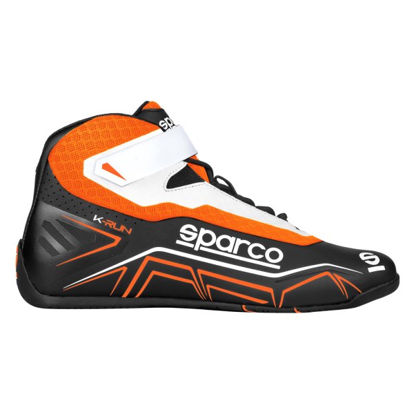 Sparco® - K-Run Series Black/Orange Fluo 35 Kart Racing Boots