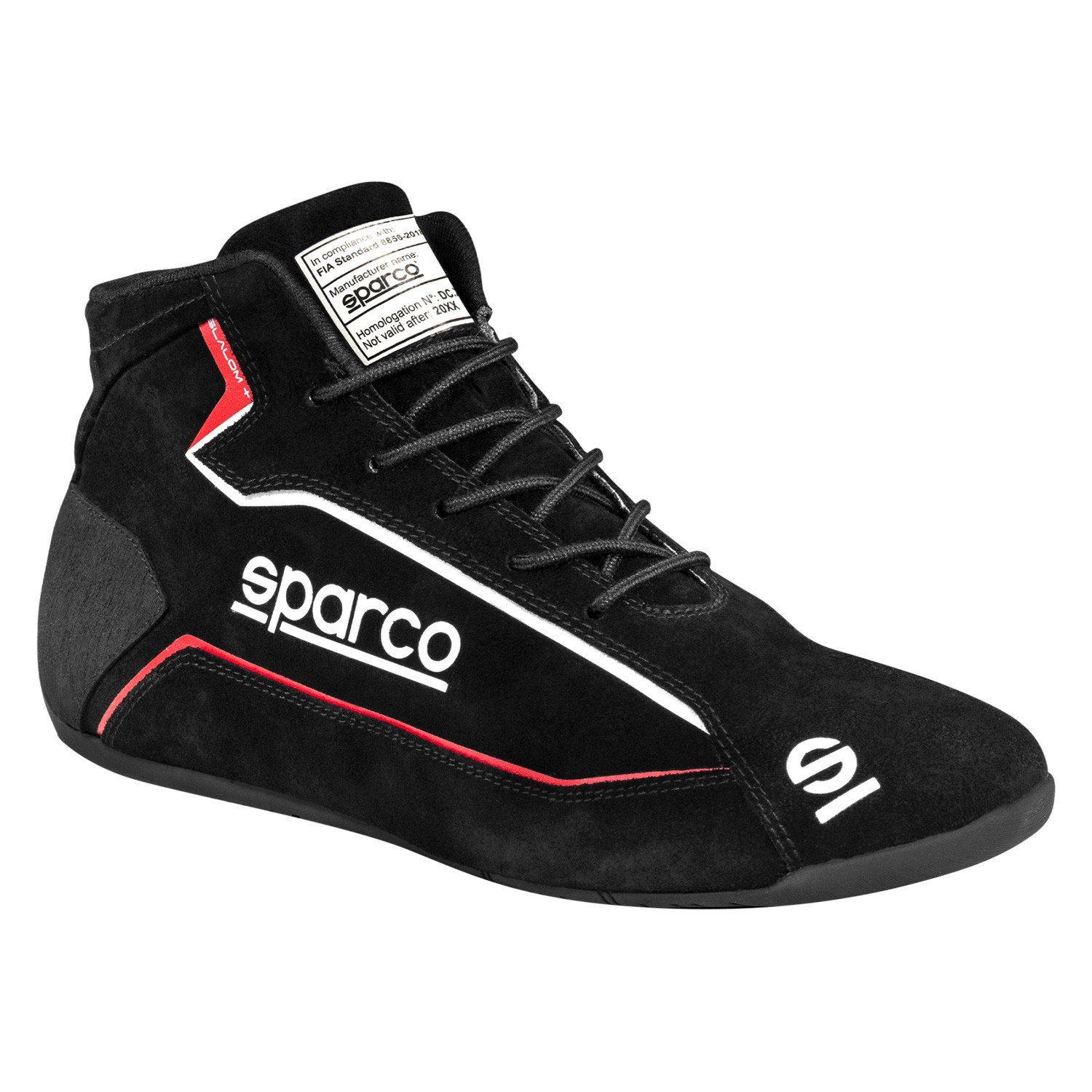 Sparco® 00127437NR - Slalom+ Series Black 37 Racing Shoes