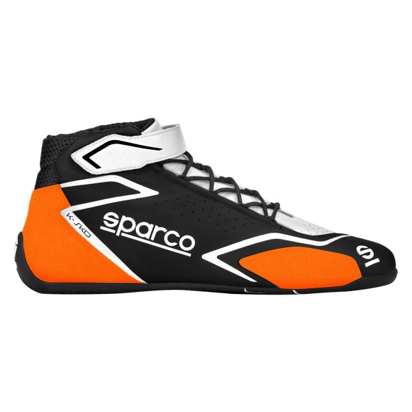 Sparco® - K-Skid Series Black/Orange Fluo 35 Kart Racing Boots
