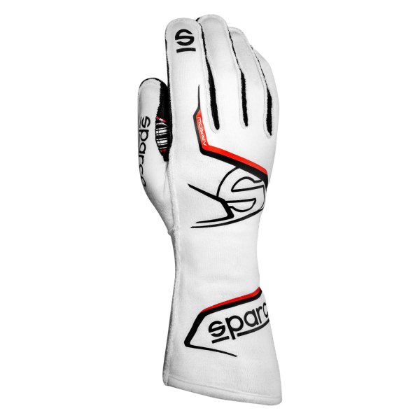 Sparco® - Arrow Series White/Black 9 Flame-Retardant Gloves