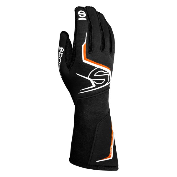 Sparco® - Tide Series Black/Orange Fluo 8 Flame-Retardant Gloves