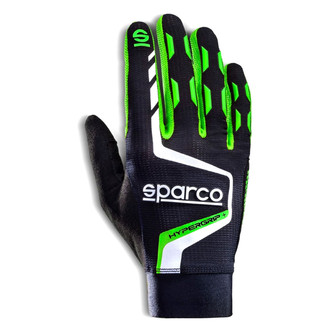 Sparco® - Hypergrip+ Series Black/Green 12 Gaming Gloves