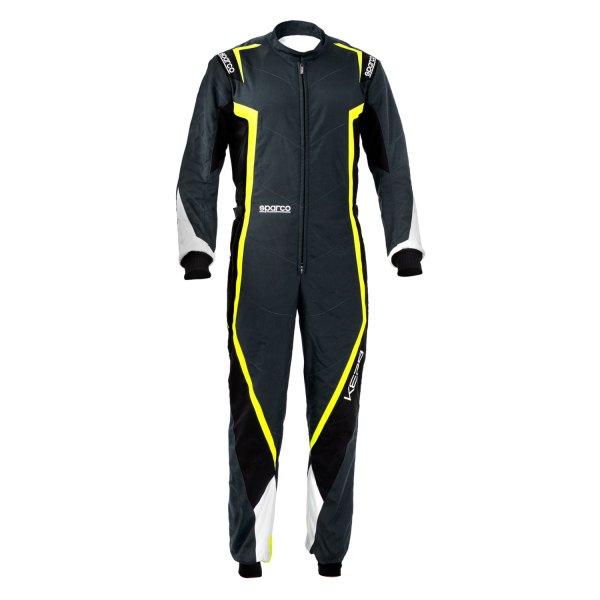 Sparco® - Kerb Series Gray/Black/White/Yellow X-Small Kart Racing Suit