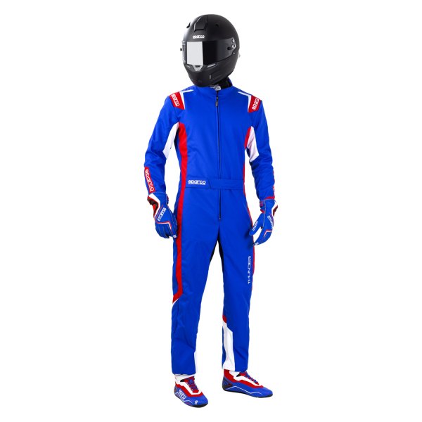 Sparco® - Thunder Kid Series Dark Blue/Red 150 Kart Kid Racing Suit