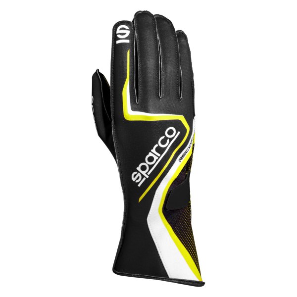 Sparco® - Record Series Black/Yellow Fluo 7 Kart Racing Gloves