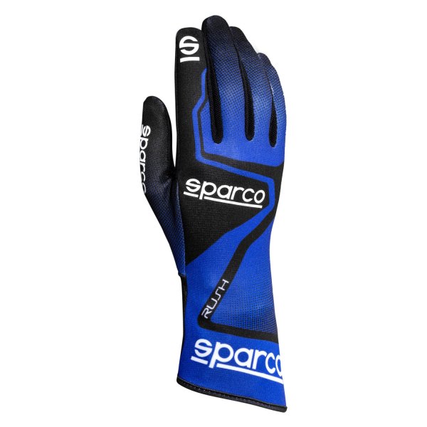 Sparco® - Rush Series Blue Reflex/Black 5 Kart Racing Gloves