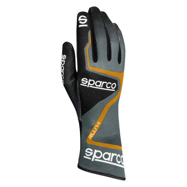 Sparco® - Rush Series Gray/Fluo Orange 6 Kart Racing Gloves