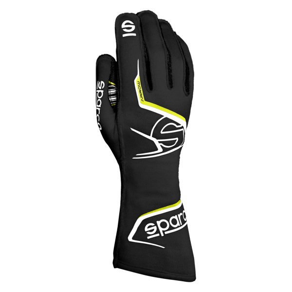 Sparco® - Arrow K Series Black/Yellow Fluo 7 Kart Racing Gloves
