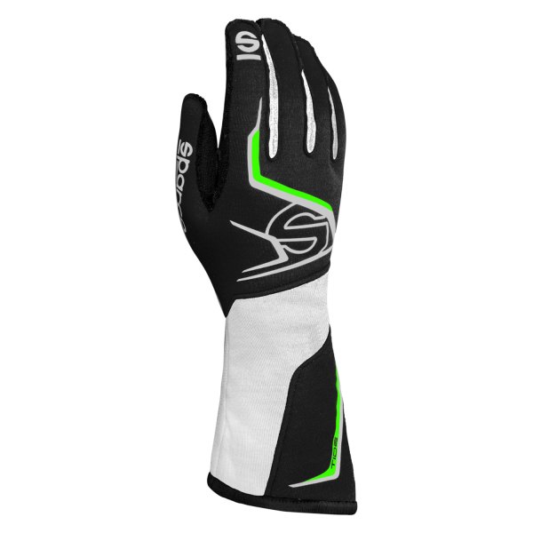 Sparco® - Tide K Series Black/Green Fluo 8 Kart Racing Gloves