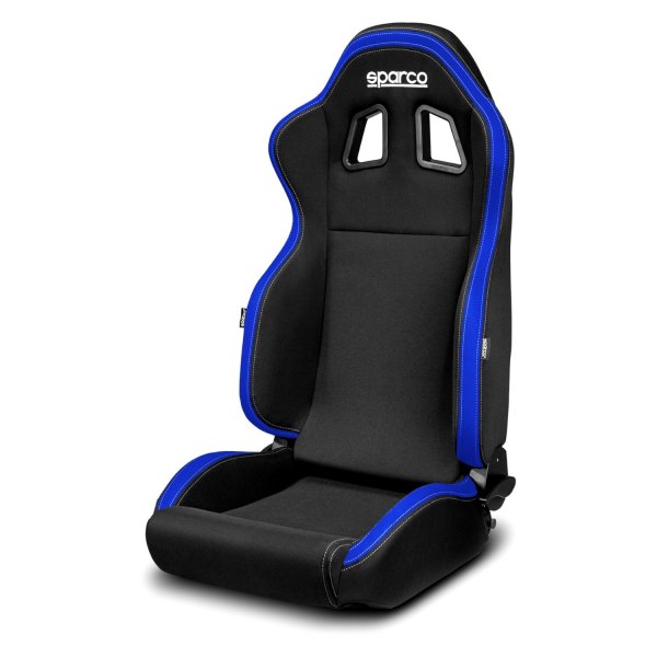 Sparco® - R100 MY22 Series 3D Fabric Sport Seat, Black/Blue