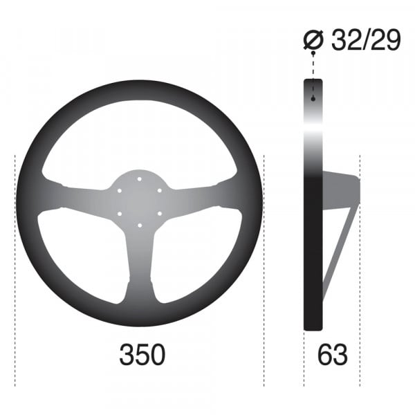 Sparco® - 3-Spoke L575 Series Street Racing Steering Wheel