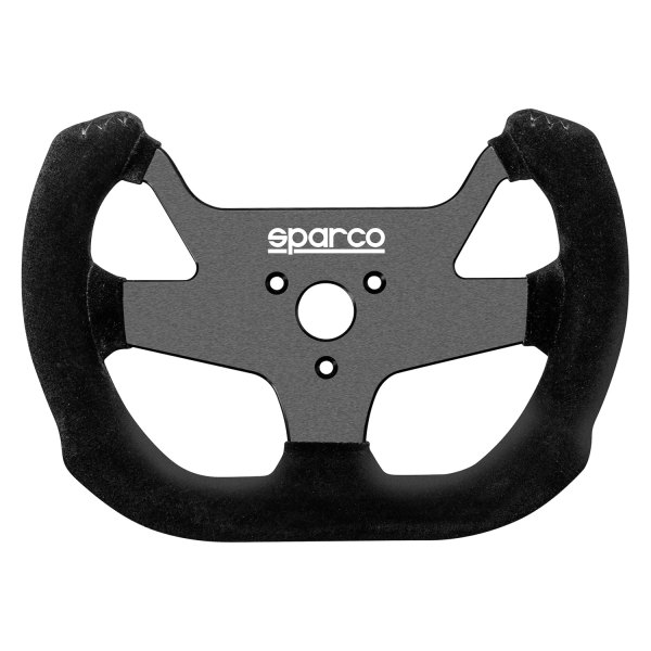 Sparco® - 3-Spoke F-10 Series Aluminum D-Shape Black Steering Wheel