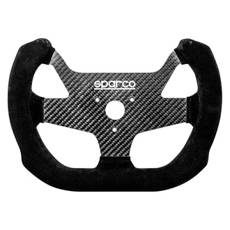 Sparco® - 3-Spoke F-10 Series Carbon Fiber D-Shape Black Steering Wheel