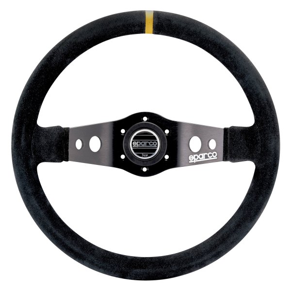 Sparco® - 2-Spoke R215 Series Competition Black Suede Steering Wheel