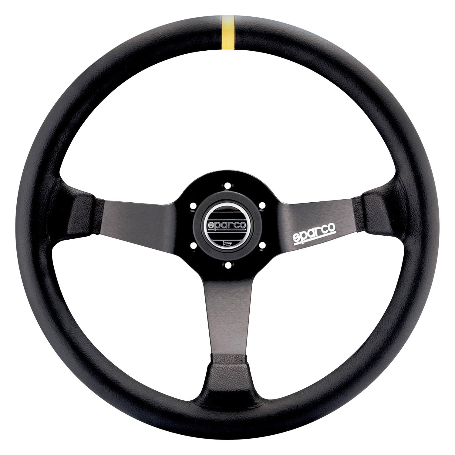 sparco ステアリングホイール 黒 3スポーク Sparco® - 3-Spoke R325 Series Competition Black Suede Steering Wheel