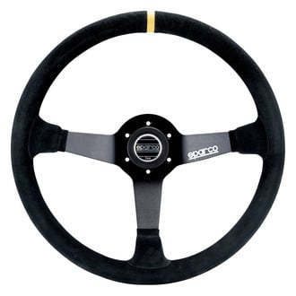 Sparco® - 3-Spoke R345 Series Competition Black Suede Steering Wheel
