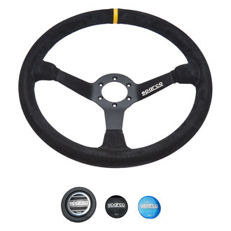 Sparco® - 3-Spoke R368 Series Competition Suede Steering Wheel