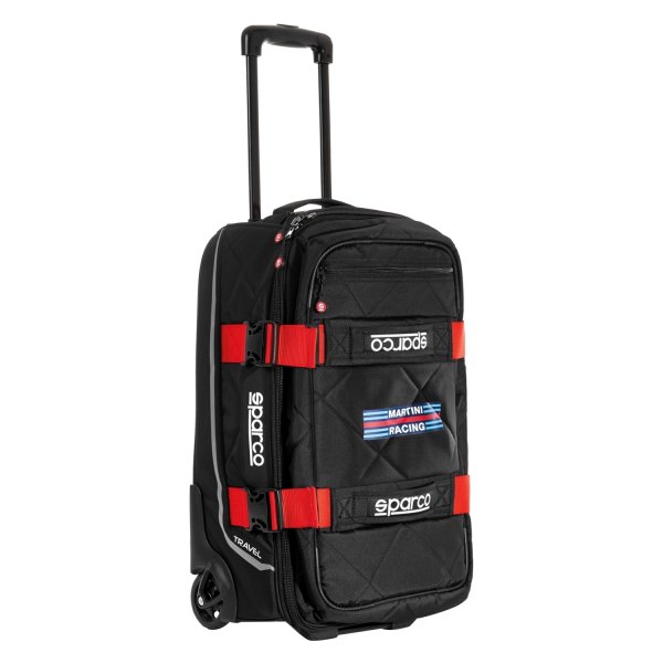 Sparco® - Travel Martini Racing™ 48 L Black/Red Rolling Bag