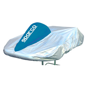 Sparco® 02712A - Silver/Blue Kart Cover