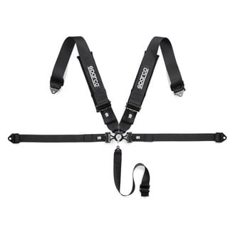 Sparco® - 5-Point Club H-4R Bolt On Harness, Black