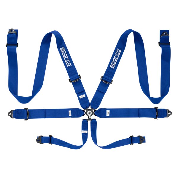 Sparco® - 6-Point 3" Competition Harness Set, Steel Cam-Lock, Blue