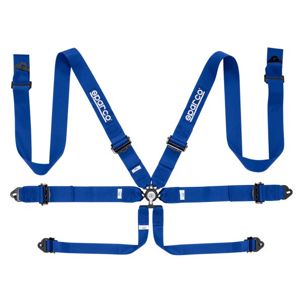 Sparco® - 6-Point 3" Competition Harness Set, Aluminum Cam-Lock, Blue