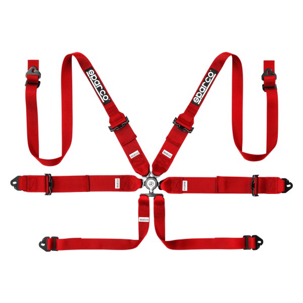 Sparco® - 6-Point Steel Shoulder FIA Harness Set, Red